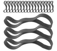 60 Pièces Élastiques Noirs Extensibles 15x0, 4 Pouces | Résistants à L'usure, Fixation Polyvalente Main, Usage Studio, Dossiers et Couvercles de Poubelle