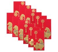 60 Pièces Enveloppe Rouge 2026 en Papier Pliable | Année du Cheval, Motif Élégant et Moderne, pour Argenté et Petites Coupures, Présent Prêt