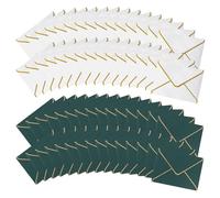 60 Pièces Enveloppes D'Invitation, Enveloppes Exquises Avec Bords Dorés, Enveloppes Pour Cartes De Vœux, Enveloppes D'Emballage D'Invitation (13,5 X 18,5 Cm)