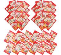 60 Pièces Enveloppes Rouges 2027 Année du Mouton, Papier | Style Cartoon Adorable, Impression Vive et Solide, Usage Polyvalent pour Fête du Printemps et Mariage Chinois