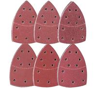60 Pièces Feuilles Abrasives Triangles Papier Poncage, Ponceuse Mouse Delta105 x 152 mm, 11 Trous, Papier abrasif Triangulaire, 40 60 80 120 180 240 Grain pour Ponceuse Multiples