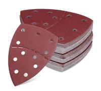 60 Pièces Feuilles Abrasives Triangulaires 240 Grains, 11 Trous | Aluminium Oxyde, Compatible Extraction Poussière, pour Ponceuses Souris, Cloisons Sèches et Ébavurage Plastique