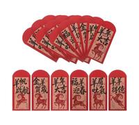 60 Pièces Hongbao 2027 Année du Mouton, Enveloppes Rouges | Style Moderne, Faciles à Distribuer Gérer, Résistent à Flexion, pour Événements Communautaires
