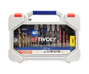 60 pièces Mallette RANGER Pour le perçage multi-matériaux et le vissage - TIVOLY - 11901170060