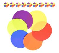 60 Pièces Marqueurs de Tapis Ronds en Polyester | Repères au Sol pour pprentissage Spatial et Jeu Interactif, Usage Maison et Crèche