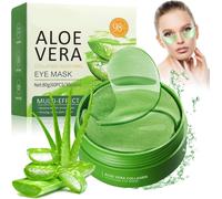 60 Pièces Masque Yeux Aloe Vera,Aloe Vera Patchs Yeux,Masque Hydratant Pour Les Yeux,Anti-Cernes Et Soulage Les Poches,Soin Nourrissant Pour Le Contour Des Yeux,Soins Visage