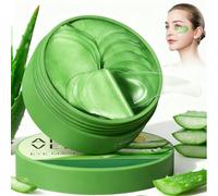 60 Pièces Masque Yeux Aloe Vera,Patch Yeux Anti Cernes, Masque pour les Yeuxs Aloe Vera,Anti-Cernes et Soulage les Poches,Soin Nourrissant pour le Contour des Yeuxs,Soins Visage