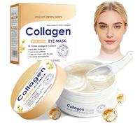60 Pièces Masque Yeux Collagène,Patchs Anti-Cernes et Anti-Rides,Hydratant et Raffermissant,Soins Yeux Relaxants pour Maison,Voyage et Idéal Cadeau,80g