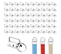 60 Pièces MatéRiel Porte-Clés pour Sangle,33mm Clip de Queue de Sangle Bricolage en Métal avec Anneau,Key Fob Hardware, Bracelet de Matériel de Porte pour Lanière Ruban Tissu Bricolage