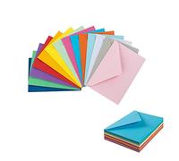 60 Pièces Mini Enveloppes, 11,5 x 8,2 cm Petite Enveloppe,Enveloppe pour Mariage de Cartes, Fournitures de Fête d'Anniversaire, Noël Thanksgiving (10 Couleur)