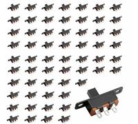 60 pièces Mini Interrupteur à Glissière, SS-12F15 3-Pin 2 Positions SPDT Micro Switch, 0.5A 50V DC, Interrupteur Coulissant Miniature pour Soudure et Montage sur Panneau, Interrupteur Marche/Arrêt pou