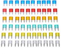 60 pièces Mini voiture fusibles 5A 10A 15A 20A 25A 30A ensemble mixte Kit ampli avec boîte Clip assortiment Auto lame Type fusible ensemble camion Câblage de protection