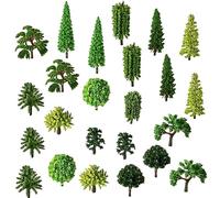 60 Pièces Modèle Arbres, Mini Arbres Paysage, Mixte Modèle Train Arbres, 2-6 cm Modèle Arbre, Modèle Train Arbres, pour Décoration de Jardin de Paysage de Chemin de Fer de Bricolage (12 Styles)