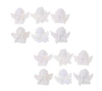 60 Pièces Ornement de Charme D'ange Petit Ange en Résine Blanc