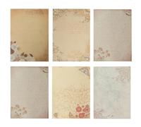 60 Pièces Papier à Écrire Vintage Style Campagne A4, Papier Lisse | Motifs Élégants, Usage École et Loisirs Créatifs, Format Pratique, Lot de Feuilles pour Notes et Lettres Style Aléatoire