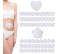 60 Pièces Patch Nombril Huile de Ricin, Autocollant Cache-Nombril Très Absorbant Anti-Fuite Patch Huile Ricin Coussinets (Étoile + Cour)