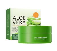 60 Pièces Patch Yeux Anti Cernes, Masque hydratant à l’extrait d’aloe vera - Atténue les cernes, les rides et les poches. Masque apaisant et intensément hydratant (vert)