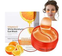 60 pièces Patch Yeux Anti Cernes,Orange Vitamin C patch yeux collagene et acide hyaluronique anti cernes et poches, Anti-Âge Améliorer Les Rides et Ridules poche sous les yeux