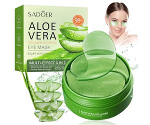 60 Pièces Patch Yeux,Patch Aloe Vera Yeux,Masque Hydratant pour Les Yeux,Éclaircir Les Cernes,Masque Yeux Collagène,Masque à l'Aloe Vera, Patchs Masque Pour les Yeux,Réduit Poches
