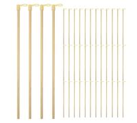 60 Pièces Perche de Lanterne Portative en Bambou, 10 Pouces | Accessoire Réutilisable à Finition Lisse, pour Projets en t Défilés Scolaires, Plastique et Bambou