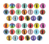 60 Pièces Petits Ornements pour Ongles Œil de Chat, Dos Plat | Style Kawaii Rond, Décorations Colorées et Dramatiques, pour Gel et Acrylique, Débutantes, Quotidien