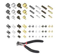 60 Pièces Réparation Fermeture à Glissière 4 Couleurs #3#5#8 Kit Reparation Fermeture Eclair en Métal, Embout Fermeture Eclair, Kit de Reparation Fermeture Eclair pour Manteaux, Veste, Jeans, Sac