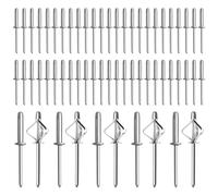 60 Pièces Rivets Aveugles En Aluminium,48 * 25mm Assortiment De Rivets Pop,Rivets Pop Aluminium,Rivets Aveugles à TêTe Large,Rivet Pop Pour machine à riveter pneumatique ou manuelle