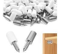 60 Pièces Taquet Etagere, Support Étagère,Consoles pour étagères Pour Bibliothèque, Armoire, Meubles (Blanc)