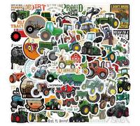 60 Pièces Tracteur Autocollants,Autocollant,Feuilles d'Autocollants 3D Imperméables pour Excavatrice