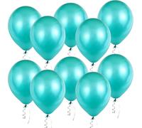 60 Pieces Turquoise Latex Balloons, 12 Inch Turquoise Balloons Set, Sky Blue Helium Balloons, Party Decorations For Birthday Wedding Baby Shower Christmas Festivals Carnival