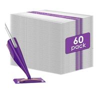(60 Pièces) WetJet Lingettes Serpillières pour Swiffer WetJet, Lingettes Jetables, Recharges Multi-Surfaces pour Swiffer Wet Jet, Lingette Serpillière, Tampons de Vadrouille