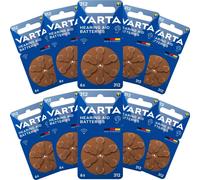 60 Piles Auditives 312 / PR41 Varta Hearing Aid Batteries
