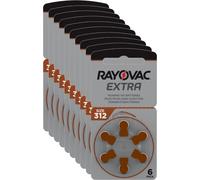 60 piles auditives Rayovac 312 Extra advanced / pile auditive PR41 / piles pour appareils auditifs / 312AE,A312,DA312,P312,PR312H