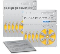 6 Piles auditives Power One Zinc Air 10