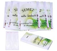 60 Pochettes pour graines à semer, Cadeau Invité mariage baptême, Baby shower, anniversaire, décoration de mariage, sachets mariage, pas de graines