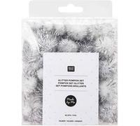 60 pompons brillants argentés - Rico Design Argenté G