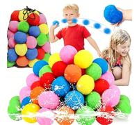 60 Reusable Water Sponge Balls, Reusable Water Fight Sponge Balls, Make Every Splash Count - Without The Plastic Clean-Up, Pool Beach Backyard Family, Games For Kids Adults (20PCS)