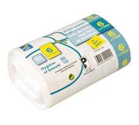 60 Sacs poubelle Blanc hygiène et beauté 6l