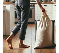 60 Sacs Poubelles Résistants Biny - 50L - Blanc