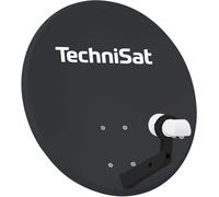 60 Satellite Dish for 2 Participants (60 cm Digital Satellite Installation,Complete Kit Including Antenna with Mast Support and Universal Twin LNB) Anthracite