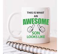 60 Second Makeover 60SECMUG170 Mug cadeau d'anniversaire de Noël avec inscription « This Is What An Awesome Son Looks Like »