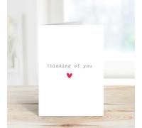 60 Second Makeover Carte d'anniversaire « Thinking of You » en forme de cœur rouge