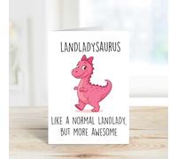 60 Second Makeover Carte de vœux Landladyasaurus rose pour fête des mères anniversaire