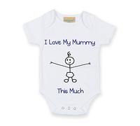 60 Second Makeover I Love My Mummy This Much Garçons Blanc Grenouillère Croissance De Bébé Nouveau Bébé Bâton De Cadeau Personne - Blanc, 3-6 months