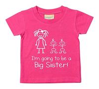 60 Second Makeover I'm Vais être a Big Sœur Jumeaux Rose T-Shirt Bébé en âge Bas Enfants Disponible en Tailles 0-6 Mois pour 14-15 Ans Nouveau bébé Sœur Cadeau - Rose, 24-36 Mois