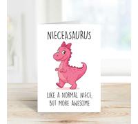 60 Second Makeover Limited Carte d'anniversaire humoristique Nieceasaurus pour nièce dinosaure