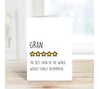 60 Second Makeover Limited Gran Card 5 Star Best Gran Card Carte d'anniversaire pour la fête des mères