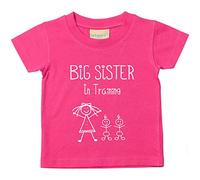 60 Second Makeover Limited Grande soeur dans la formation des jumeaux Tshirt, rose, 18 mois