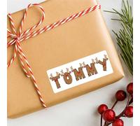 60 Second Makeover Limited Lot de 25 étiquettes de Noël personnalisées pour cadeaux de Noël Motif renne 10 cm