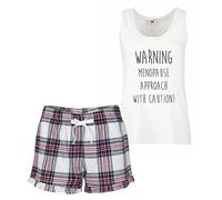 60 Second Makeover Limited Ménopause Approach avec Caution Pyjama Ensemble Rose Tartanmum Tata Ami Cadeau - Rose, Large (UK 14)